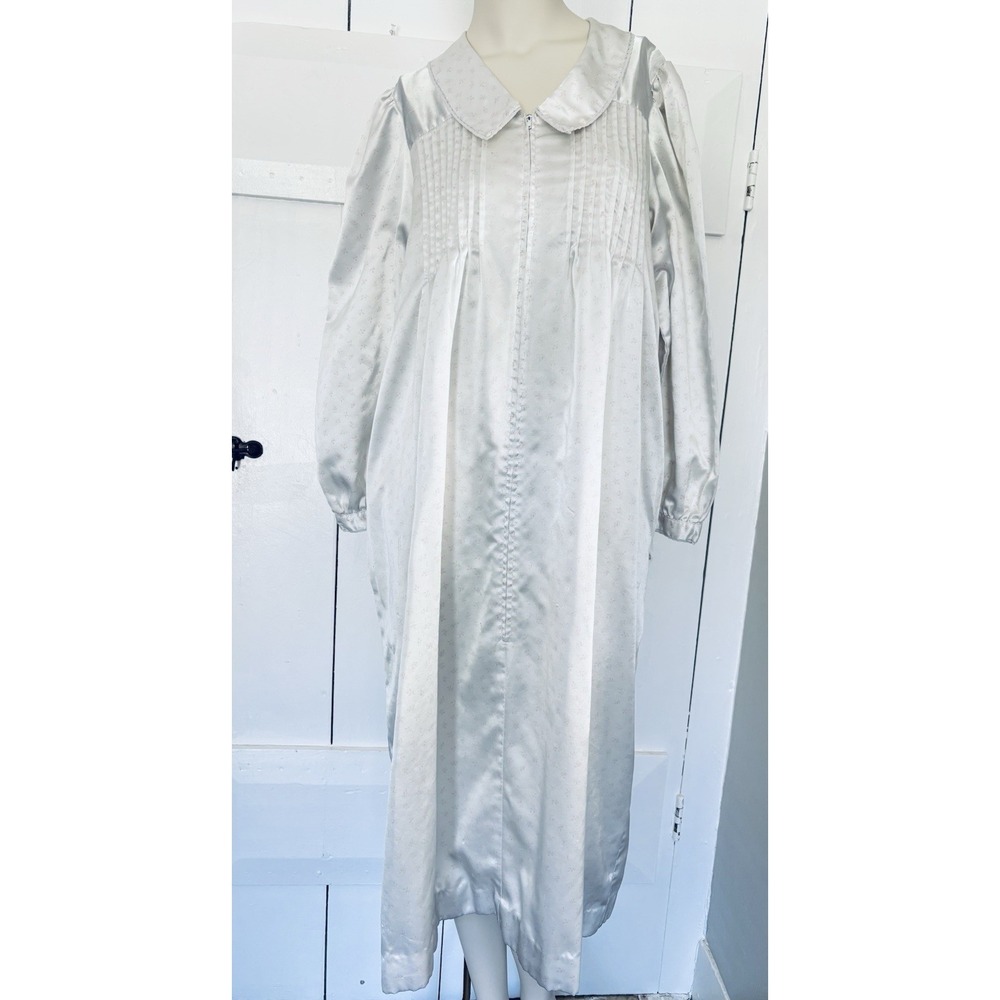 Vintage Barad & Co Nightgown Gown Sz S Cream Pink Floral Cottagecore Prairie